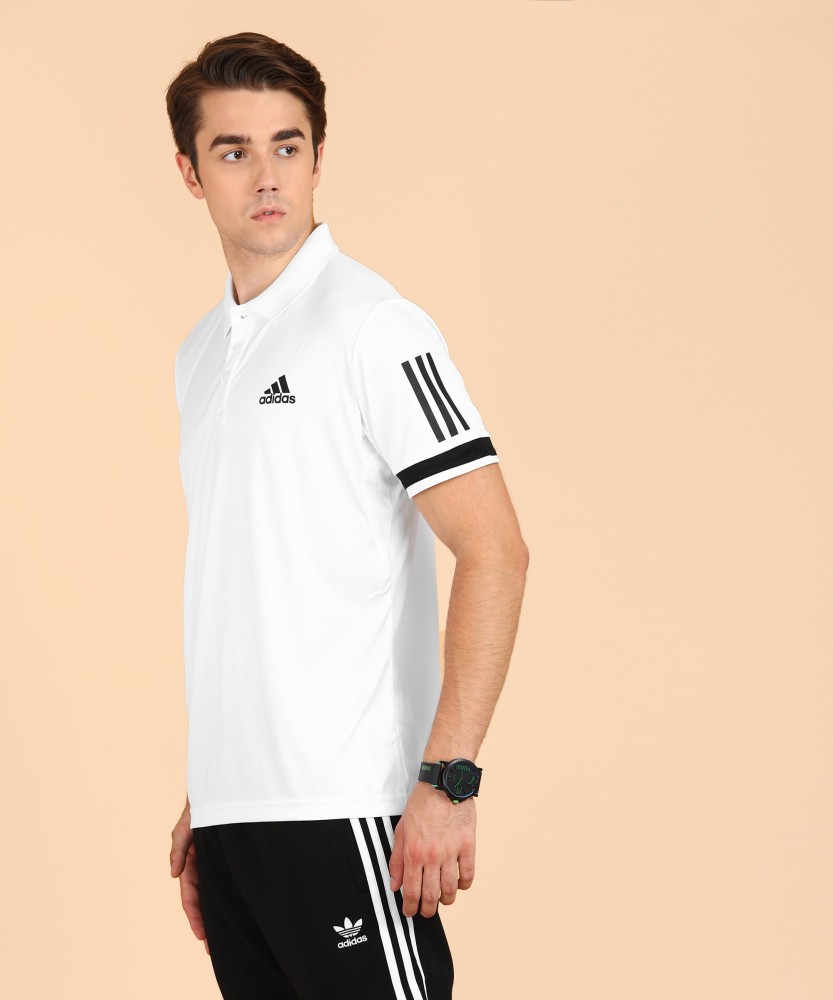 Adidas white sales polo t shirt