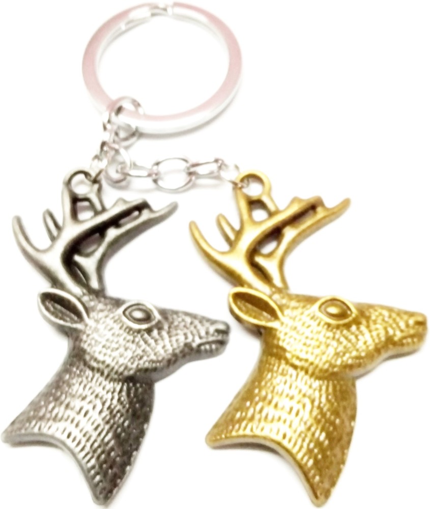 Deer hot sale head keychain