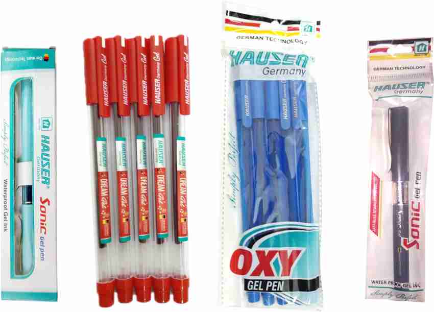 HAUSER XO Jumbo Gel Pens, 0.7 MM Black Ink Pens, 8 Pc Pens For School, Pens  Fine Point Smooth Writing Pens, Pens For Note Taking, Writing Supplies 