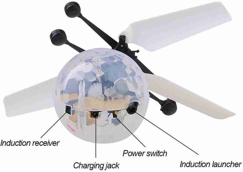 Hand sensor ball helicopter top