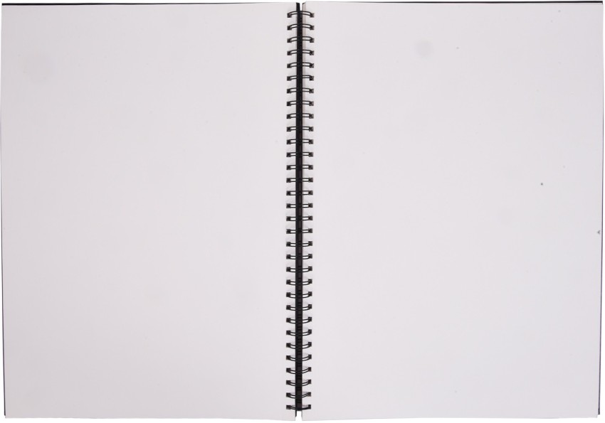 Brustro Black Sketchbook, Wiro Bound, Size A4, 200GSM (40 Sheets) 80 Pages