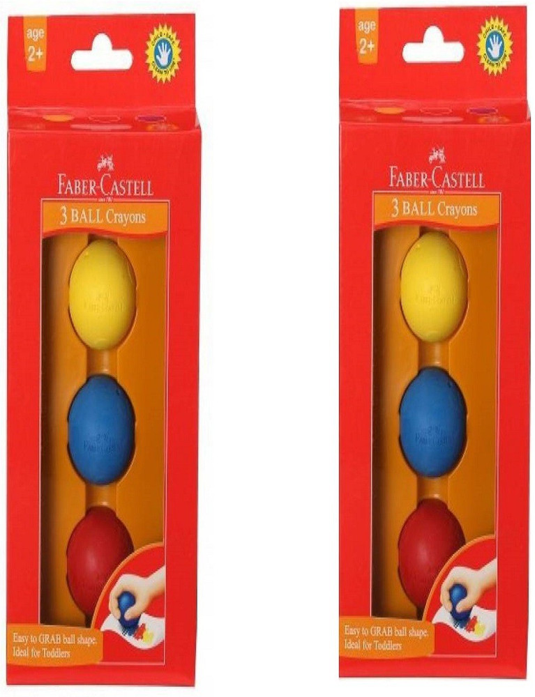 FABER CASTELL 3 Bol Kindergarten Girp Crayous for kids pack of 2