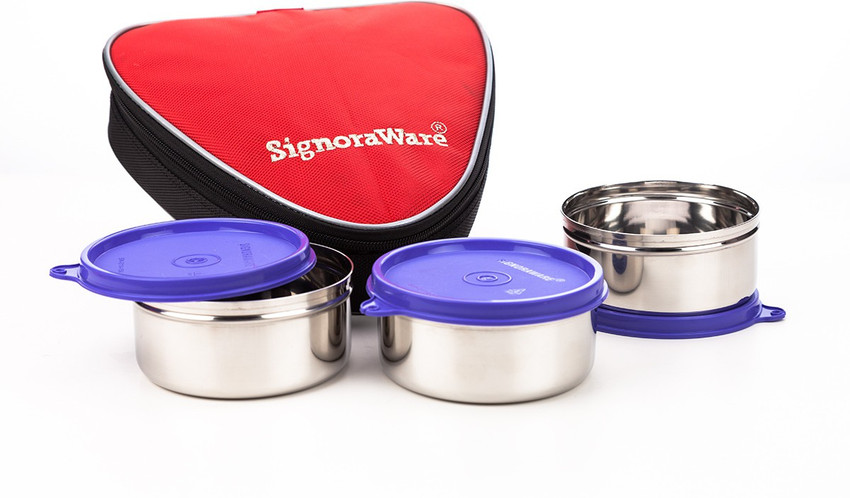 Flipkart Signoraware Sleek steel violet 3 Containers Lunch Box