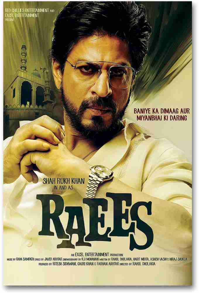 Bollywood Movie Wall Poster Raees HD Quality Poster. Paper