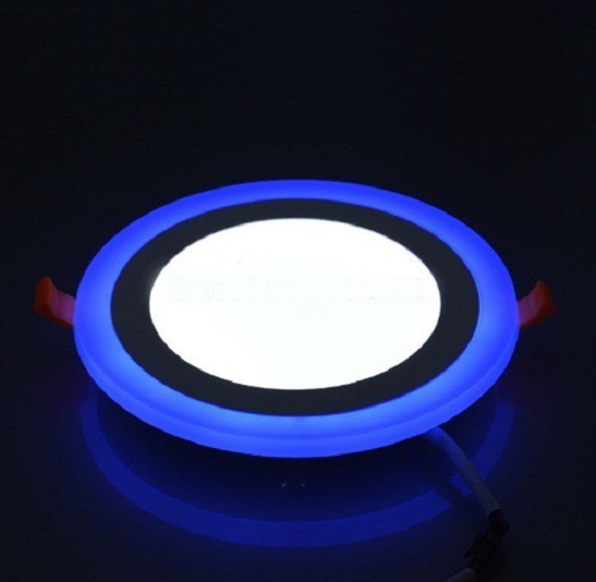 Homes Decor 12W LED Round Panel Light with Dual Lighting Blue