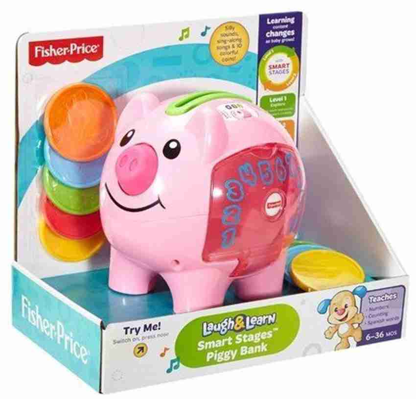FISHER PRICE Laugh Learn Smart Stages Piggy Bank Coin Bank