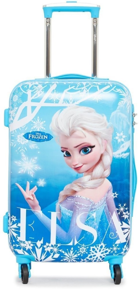 gamme Disney Frozen Elsa Polycarbonate 20 Inchs Blue Hard Sided Kid S Luggage Trolley Bag Cabin Suitcase 4 Wheels 20 inch Blue Price in India Flipkart