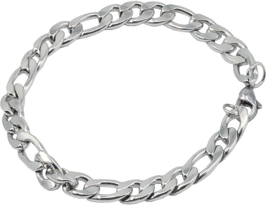 Mens silver bracelet new arrivals flipkart