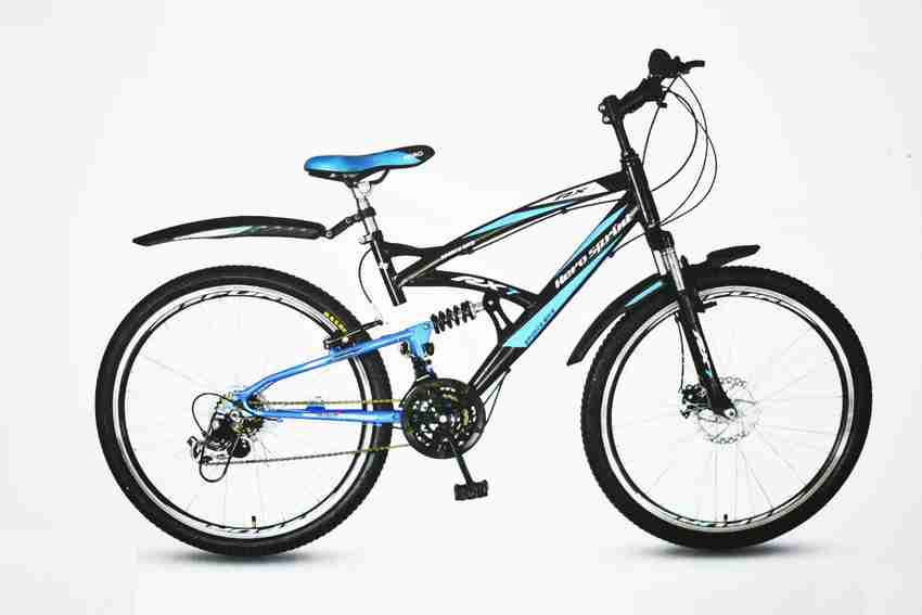 HERO Sprint RX1 Dual Suspension Disc Brake Bike For Adults Blue