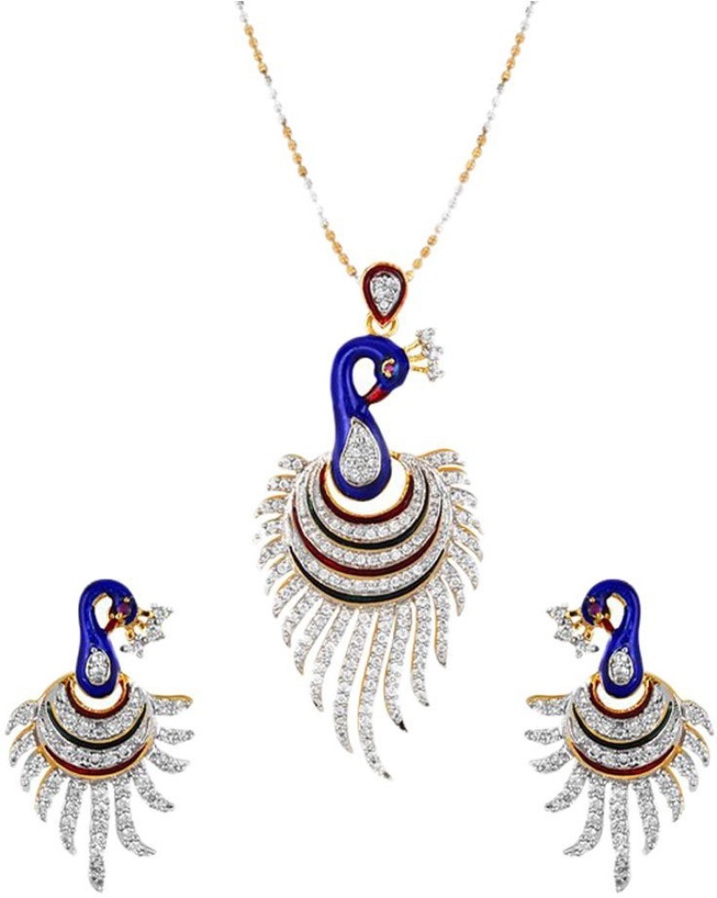 Peacock Necklace Jewellery Set - Buy Peacock Necklace Jewellery Set online  in India