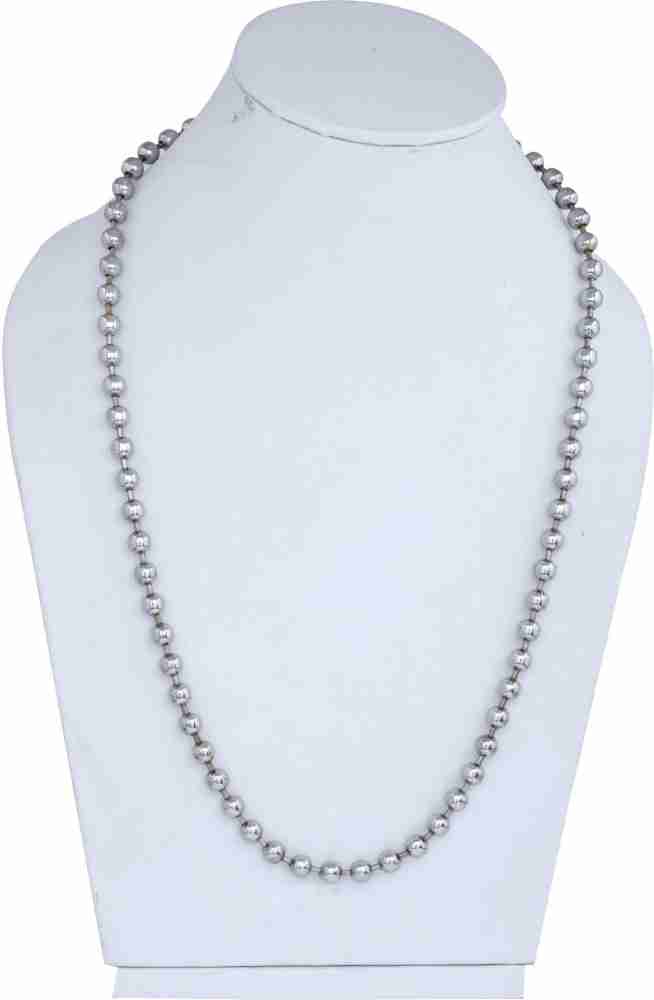 Sterling silver ball chain 2024 necklace 24 inch