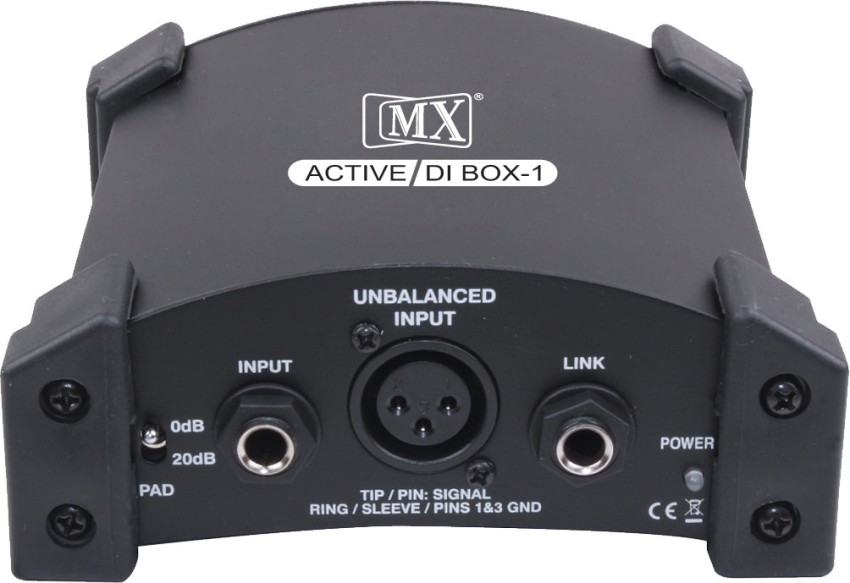 MX Professional 9 Volts Battery Phantom Powered Active DI Box