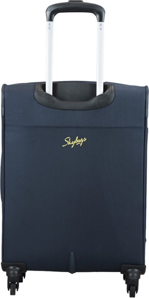 SKYBAGS QUARTZ 4W EXP STROLLY 58 BLUE Expandable Cabin Suitcase 4 Wheels 22 inch Blue Price in India Flipkart