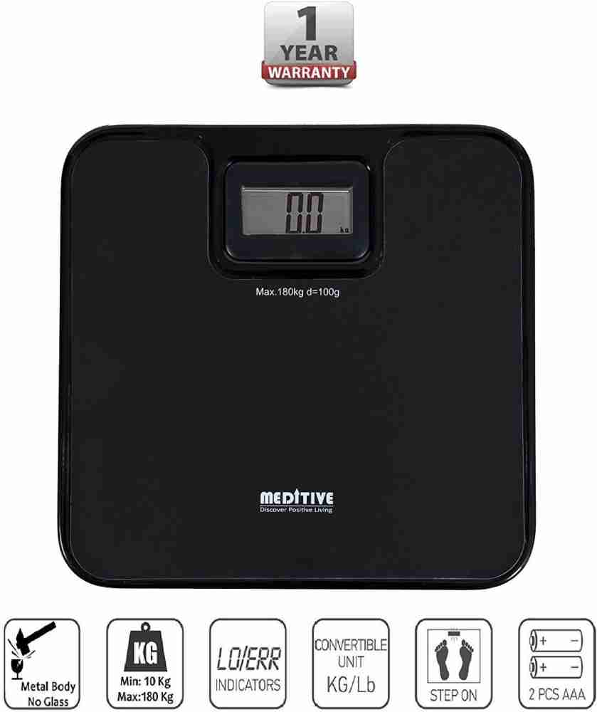 Durable Unbreakable Compact Size Metal Platform Digital Human Weighing Scale  (Blue, 7-180 Kg)