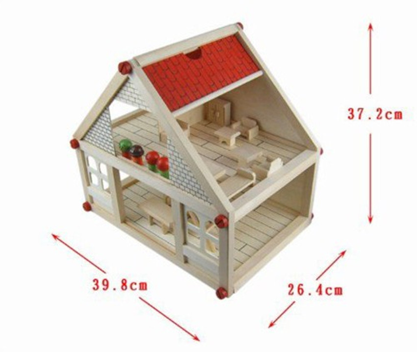 Large house for dolls, girl birthday gift, DIY wooden doll house