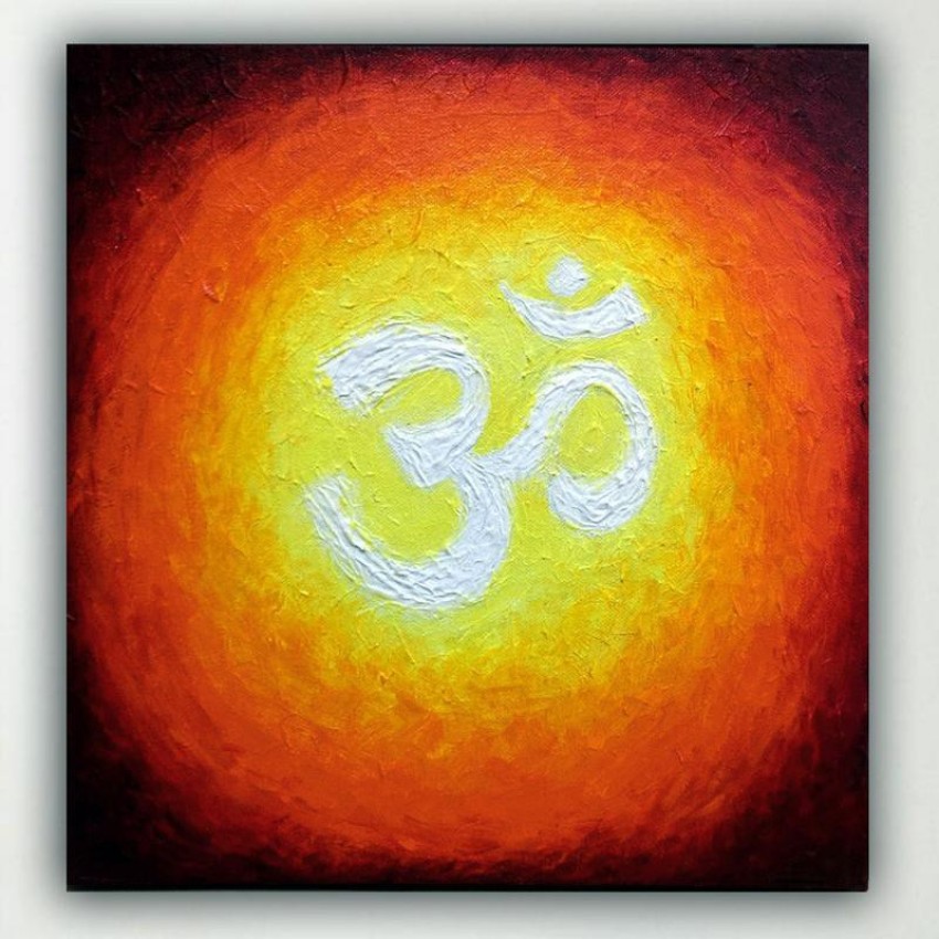 Golden Om Wall Art,indian Om Painting,om Shanti Painting,indian