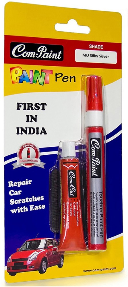 Com Paint Scratch Remover Super Combo Car Care Pen Kit for Maruti Cars -  Silky Silver, 1 Scratch Remover Pen kit, 1 Car Shampoo (200ml), 1 Car Wash  And Wax (500ml) and