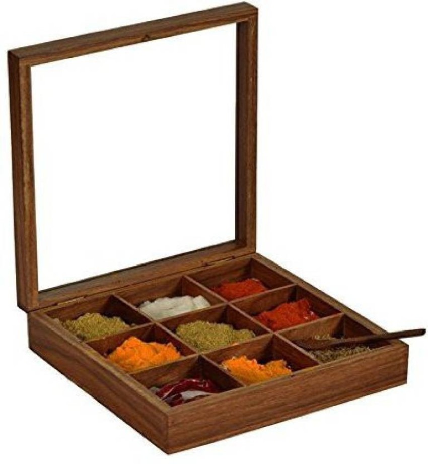 ONLINECRAFTS Wooden Spice Container 200 ml Price in India Buy