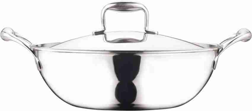 Vinod Stainless Steel Kadai with Lid 4.5 Liters