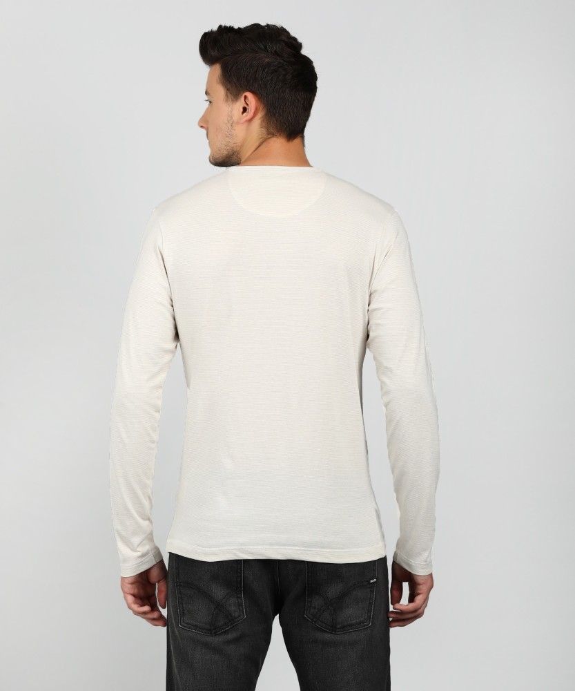Buy Louis Philippe Beige T-shirt Online - 588105