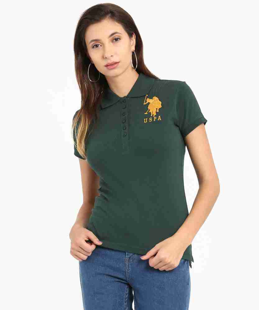 Dark green polo shirt womens clearance