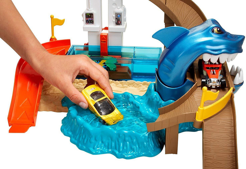 HOT WHEELS Color Shifters Sharkport Showdown Track Set Color