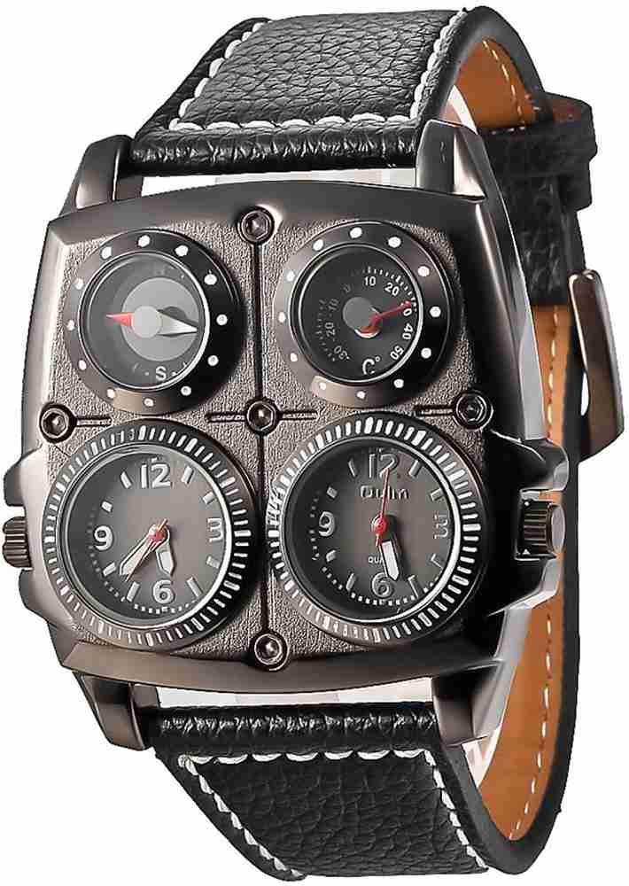 Oulm 1140 Japanese Quartz Genuine Leather Strap Oversize Extra