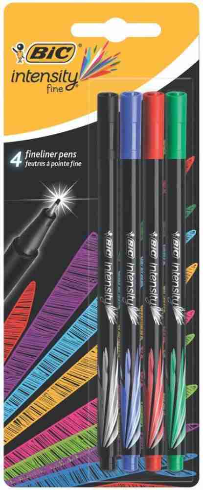 Bic Intensity Fineliner Pen Ultra Fine Tip Assorted (Pack of 4) 942082