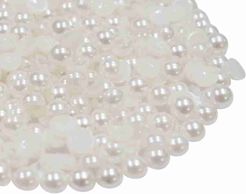 ASIAN HOBBY CRAFTS Half Round Pearl Beads Size 6mm Pack of 100g