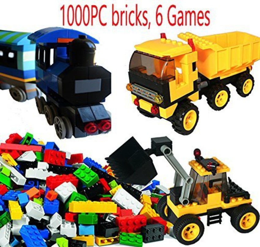 Genrc Dreambuilder Toy Building Bricks Set 1000 Pieces Lego Compatible Bricks 6 Fun Games Train Truck Windmill Etc Fun Game Set Dreambuilder Toy Building Bricks Set 1000 Pieces Lego Compatible Bricks ...