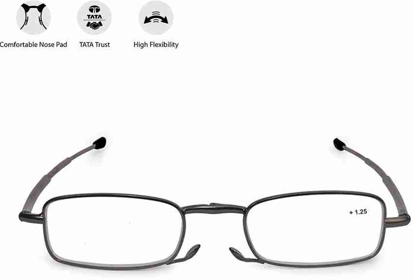 Titan Full Rim 1.25 Rectangle Reading Glasses Price in India