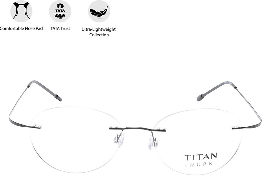 Titan Rimless Oval Frame Price in India Buy Titan Rimless Oval