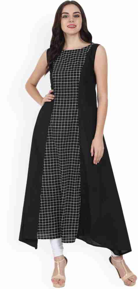 The bebo black hot sale crepe straight kurti