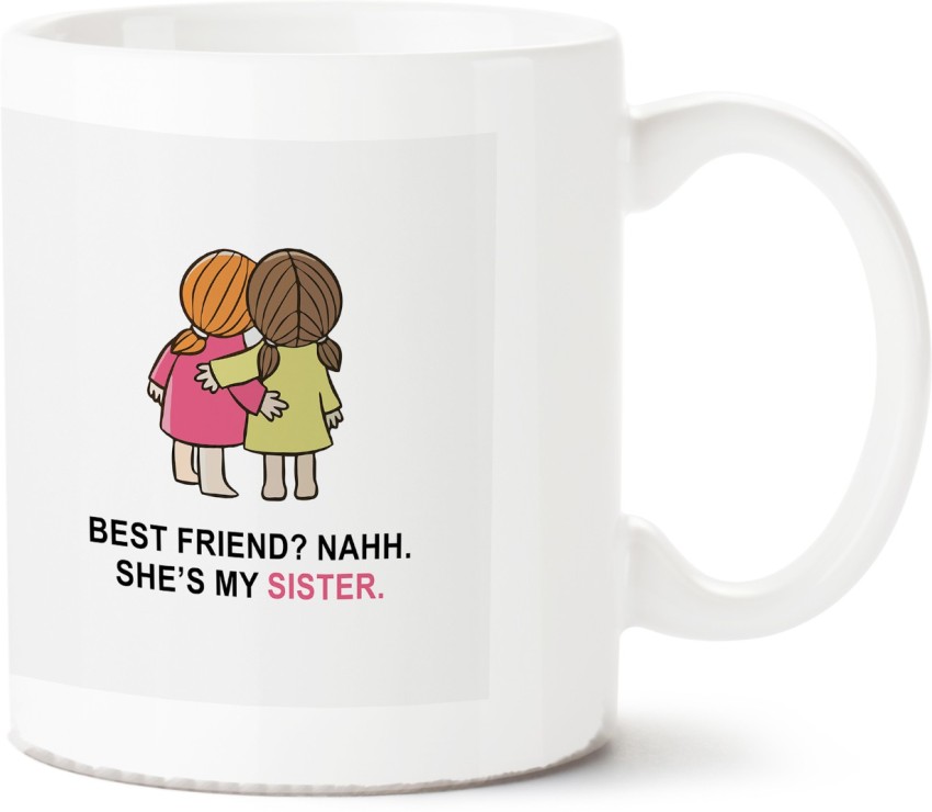 Buy Jhingalala Best Friend? Nahh She's My Sister Printed Cushion