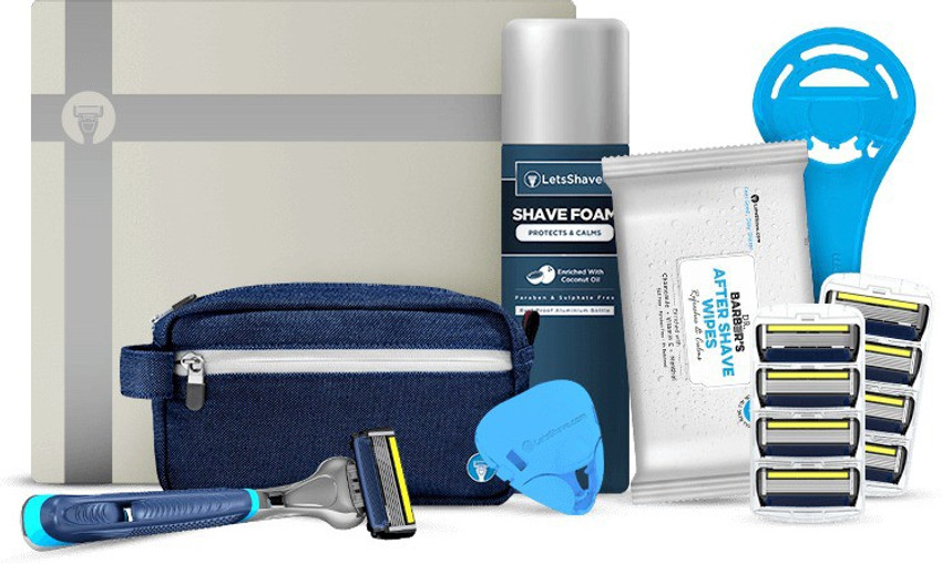 LetsShave Pace 6 Pro Premium Shaving Kit Gift Set for Men Travel