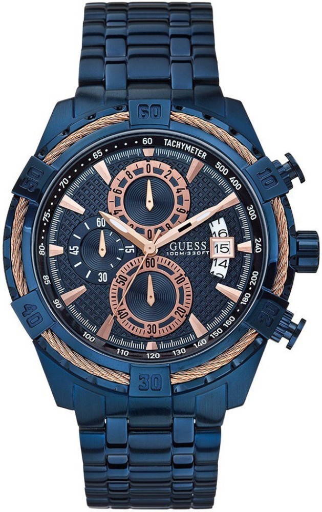 Guess blue shop watch price