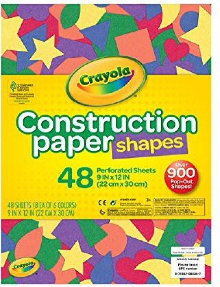 Crayola Precut Paper Shapes, 48 Sheets