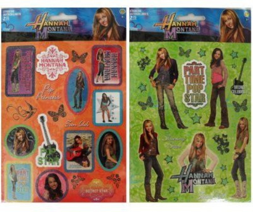 Hannah Montana, Disney, scrapbook stickers, orange background  (Sandylion)<br><font color=red>50% off</font>