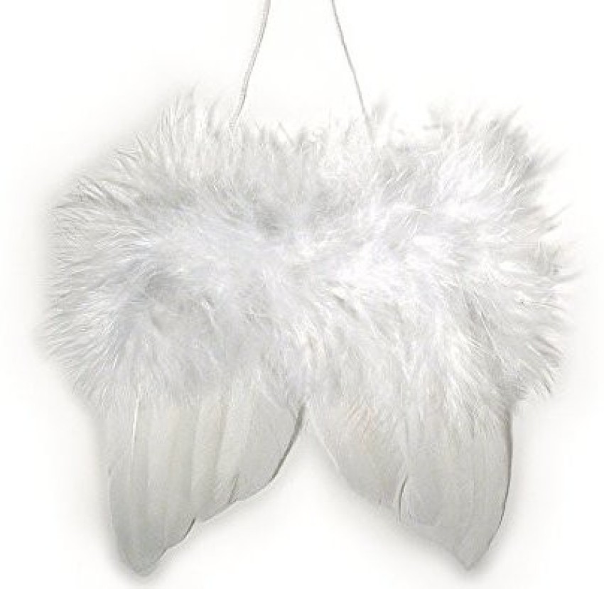Crafty Capers Small White Feather Christmas Angel Wings for Crafts