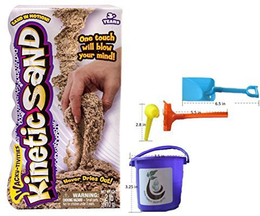 Kinetic Sand 2 pound Brown with sand toys 2 pound Brown with