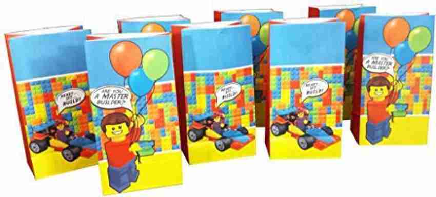 Genrc Pixel Party Designs Goodie And Party Favor Bags 8 Pack For Lego Inspired Parties Perfect For Birthday Party Favors Lunch Ba Pixel Party Designs Goodie And Party Favor Bags 8