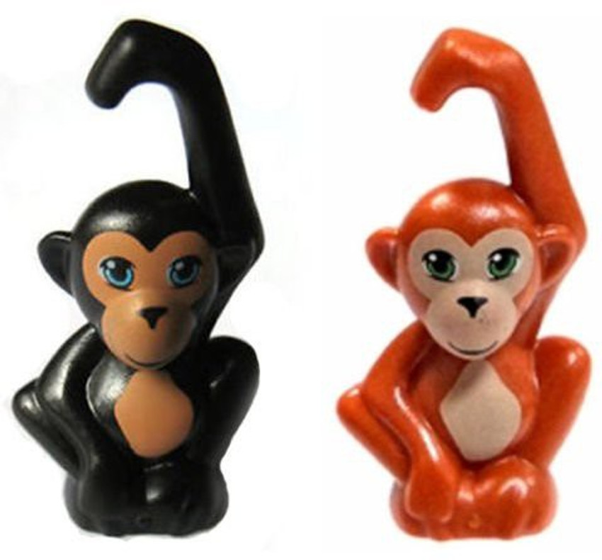 LEGO 2 Pcs New Friends Lot Dark Orange Black Monkey Gorilla Ape