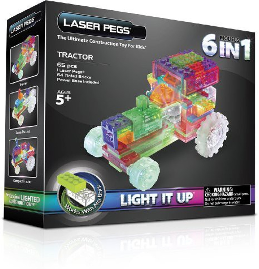 Laser Pegs 6 In 1 Tractor Building Set 6 In 1 Tractor Building