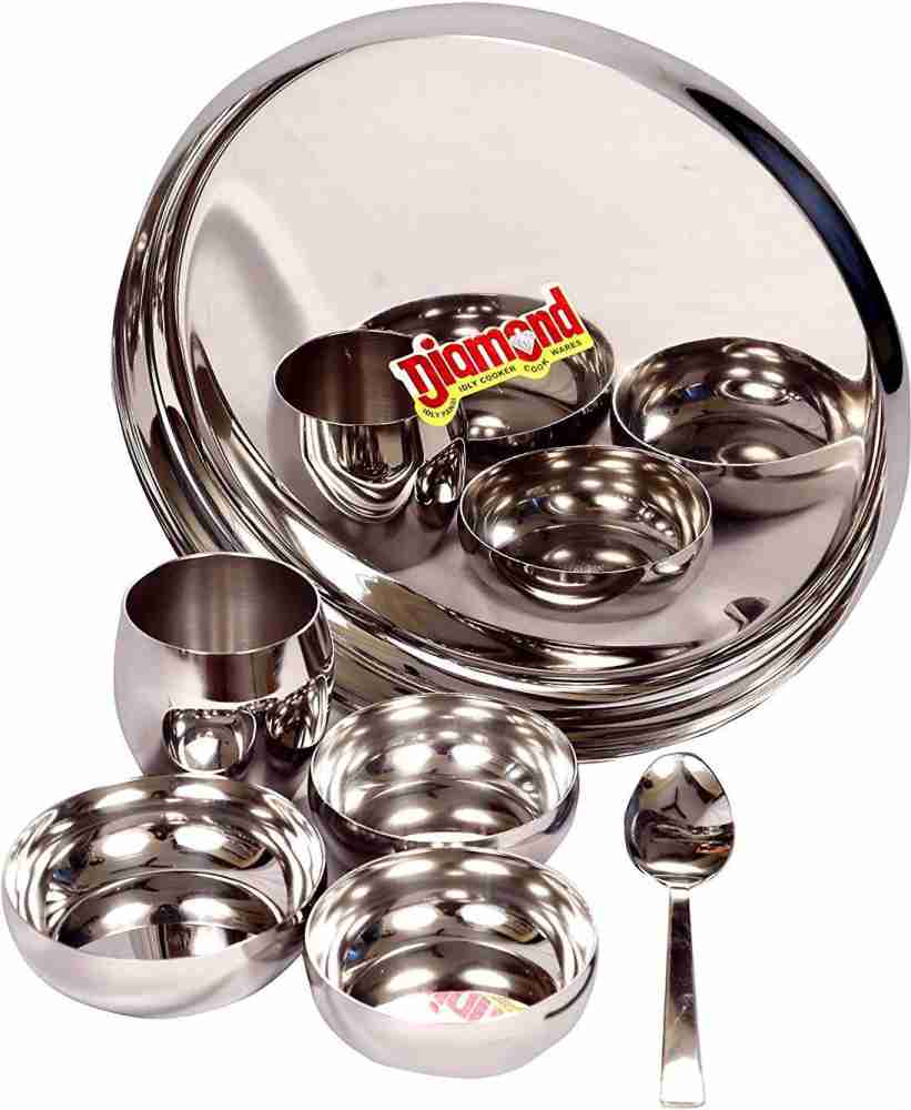 Steel dinner set outlet flipkart