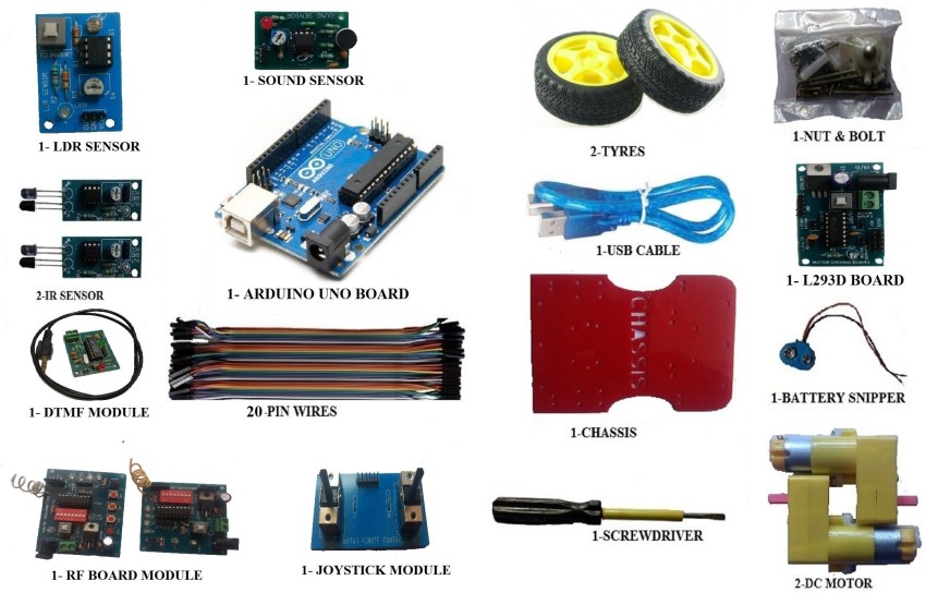 IDUINO Arduino Uno R3 Arduino Starter Kit with Arduino uno + Arudino Sensor  + Stepper Motor + Breadboard + led + Buzzer + RFID module Electronic  Components Electronic Hobby Kit Price in
