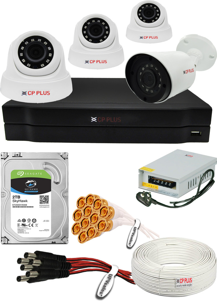 CP PLUS 4 Megapixel 4 Channel CCTV Full Combo Set with 4MP 2K H