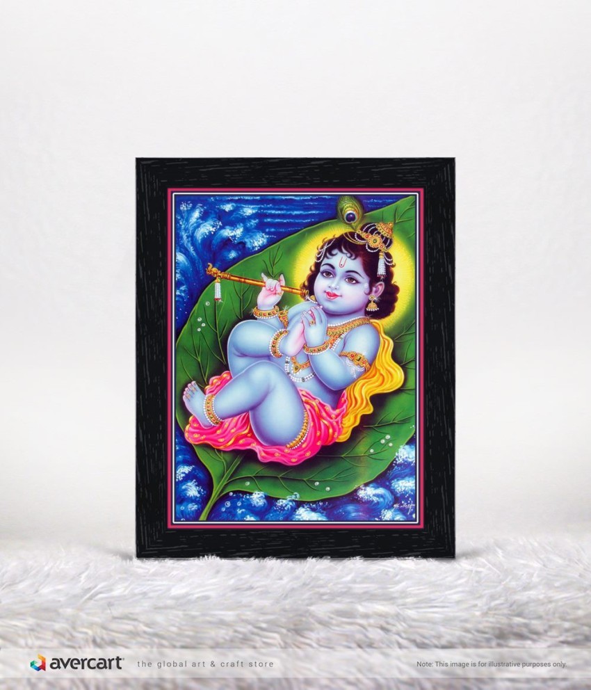 Download Krishna Playing Flute In Black Wallpaper | Wallpapers.com