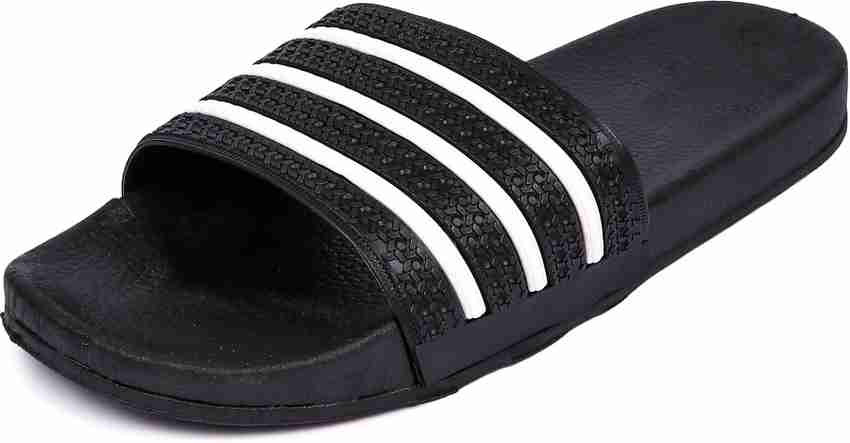 Black and white striped flip flops deals