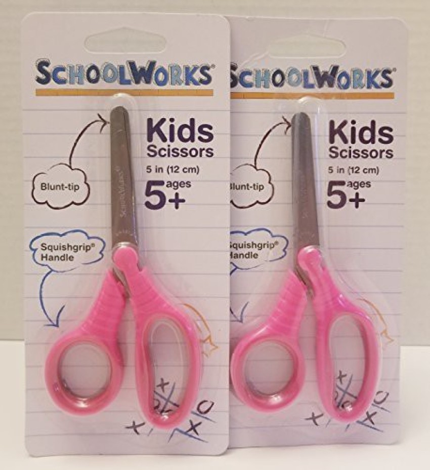 SchoolWorks Kids Scissors, 5, Assorted Colors - 2 pack