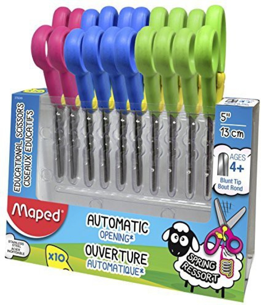 Maped Koopy 5 Scissors with Spring, Blunt Tip, Pack of 12